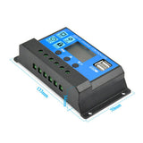 USB 20A 12V-24V Solar Panel Regulator Charge Controller