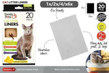 40Pcs Cat Litter Tray Liners 20pc/pack 31x71cm Lemon Scented