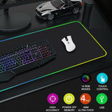 RGB LED Gaming Mouse Pad Desk Mat Extend Anti-slip Rubber Speed Mousepad