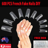 500Pcs Fake French Nail Tips Stiletto False Gel Pointy Art Acrylic