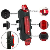Rechargeable LED Bike Bicycle USB Waterproof Front Headlight Back Tail Lights