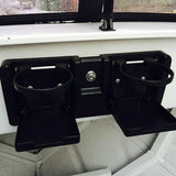 GLOVE BOX STORAGE folding Drink Holders RECESSED BOAT COMPARTMENT &KEY LOCK
