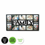 4 x 6" Family Collage Photo Frame Photo White/Black Stylish Memories Wall Decor