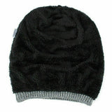 Winter Warm Unisex Women Men Hat Slouch Baggy Hat Beanie Ski Knitted 2 Layer