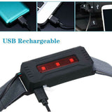 3 Modes USB Rechargeable COB LED Headlamp Headlight Lightweight Head Torch SR