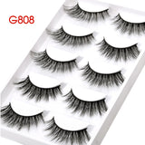 3D 5 Pairs Mink Natural Thick False Fake Eyelashes Eye Lashes Makeup Extension