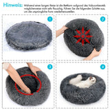 Dog Cat Pet Calming Bed Warm Soft Plush Nest Comfy Sleeping Kennel Cave Mat Pad