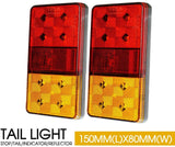 2PCS LED Trailer Lights Tail Lamp Stop Indicator 12V Volt 4WD 4X4 Camper UTE