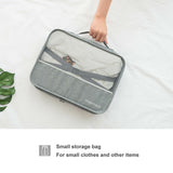 7Pcs Packing Cubes Travel Pouches Luggage Organiser Clothes Suitcase Storage Bag