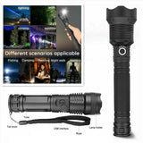 XHP90 Most Powerful 120000LM Tactical Flashlight 3 Mode Zoom LED Hunting Torch
