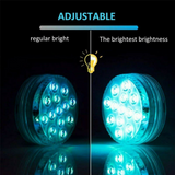 2x Underwater Lights Waterproof LED RGB Aquarium & Fish Tank Cleaner Brush