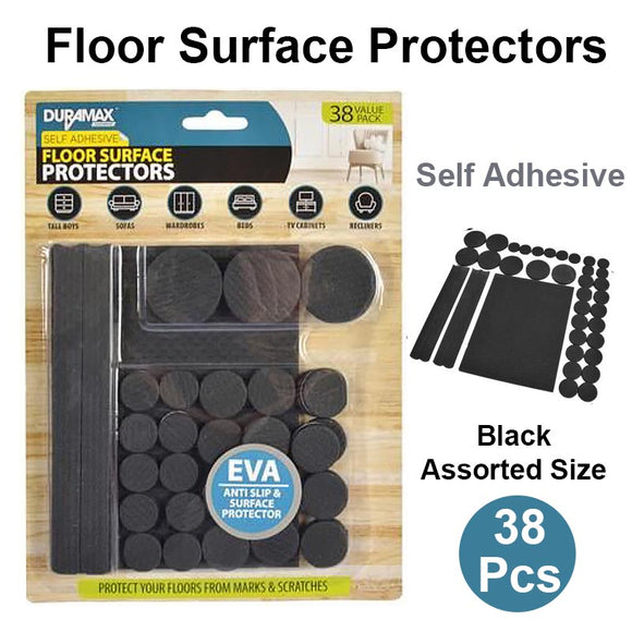Rubber Pad Furniture Floor Protector Pads Self Adhesive Balck Assorted Size