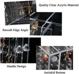Acrylic Jewelry Earring Necklace Holder Display Stand Ring Organizer Showcase