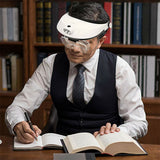 Jeweler Magnifier Head-Mounted Headband Light 2 LED Lamp Magnifying Lens Glass