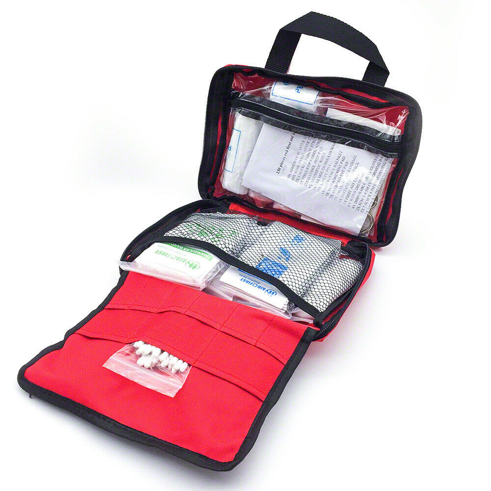 230 PCS Emergency First Aid Kit Medical Travel Set Workplace Family Sa ...