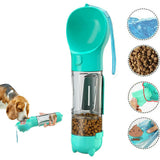 4 in1 Pet Feeder Puppy Dog Cat Water Bottle Cup Travel Pooper Scooper Outdoor