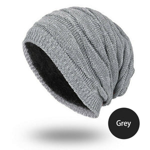 Winter Warm Unisex Women Men Hat Slouch Baggy Hat Beanie Ski Knitted 2 Layer