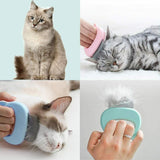 3xRelaxing Cat Comb Massager Pet Grooming Brush Dog Hair Removal Open KnotTool