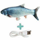 2xElectric Dancing Fish Kicker Cat Toy Wagging Realistic Move USB Rechargeable