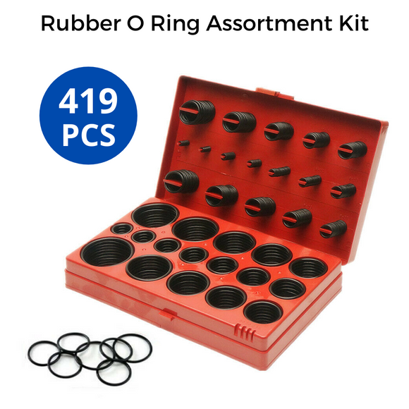 419 PCS Rubber O Ring Assortment Kit