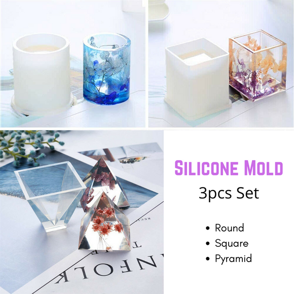 3x Silicone Mold Craft Making Resin Epoxy Casting Mould DIY