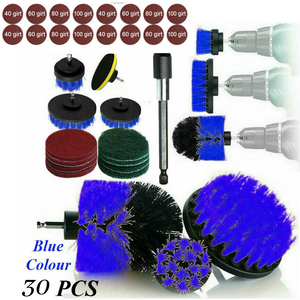 30PC Drill Brush Tub Clean Electric Grout Power Scrubber Cleaning Combo Tool Set