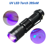 2x UV LED Light 395 nM Inspection Lamp Torch