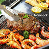5Pcs Mintiml Charcoal BBQ Grill Mesh Mat Non-Stick Cooking Barbecue Liner Sheet