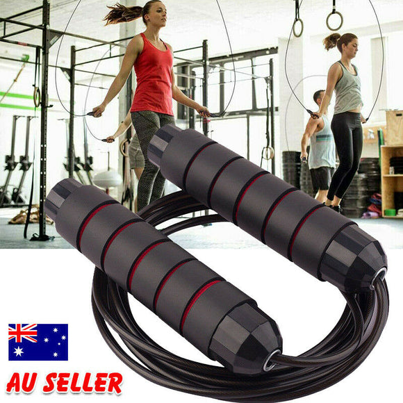 Skipping Jump Rope Exercise Adjustable Steel Wire Bearing Fast Speed Yoga Gym