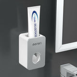 Automatic Bath Wall Mounted Dispenser Toothbrush Stand Toothpaste