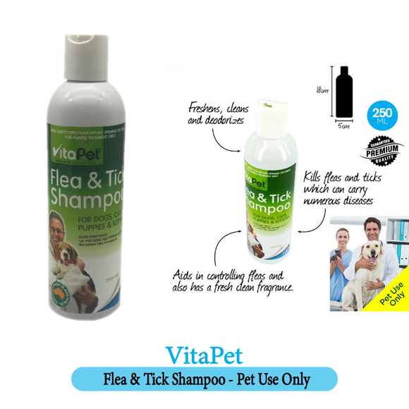 Kills Fleas & Ticks Fresh Fragrance Flea & Tick Shampoo Dogs Cats