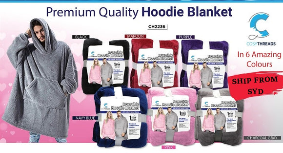 One Size Blanket Sweatshirt Hoodie Ultra Plush Blanket Hoodie Soft & Warm Cloak