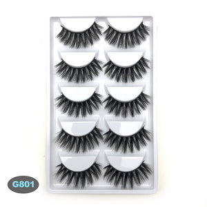 3D 5 Pairs Mink Natural Thick False Fake Eyelashes Eye Lashes Makeup Extension