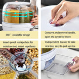 10kg Rice Storage Cereal Dispenser Grain Container Rotating Dry Food Box