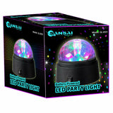 Indoor Sansai Battery Powered Mini LED Party Disco Light Spinning/Rotating 9cm
