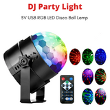 RGB LED Disco Ball DJ Party Light Effect Strobe Remote USB Auto Sound Activated