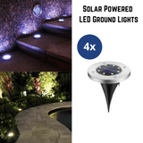 Solar Powered LED Buried Inground Recessed Light Garden Outdoor Deck Path