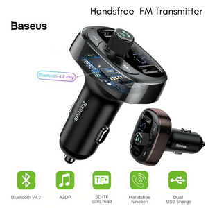 Baseus Handsfree Wireless Bluetooth Car FM Transmitter