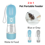 2 in1 Puppy Dog Cat Pet Water Bottle Cup Drinking Travel Outdoor Portable Feeder