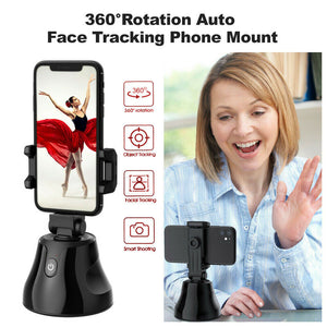Smart Face Object Tracking Selfie Stick Stand 360° Rotation Phone Came ...