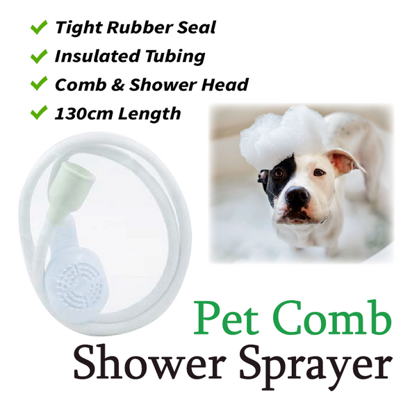 Single Tap Pets Shower Spray Hose Head Dog Bath Tub Washing Holder Attachment