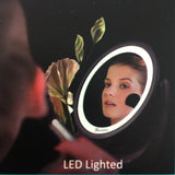 Sansai LED Lighted 5x Magnifying Makeup Mirror Portable USB Rechargeable