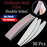 30pcs Double Sided Pedicure Nail Files 100 180 Grit Manicure Nail Care