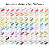 80PCS Marker Pen Set Dual Heads Graphic Artist Craft Sketch Copic TOUCH Markers