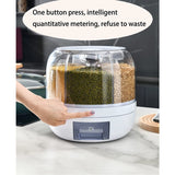 10kg Rice Storage Cereal Dispenser Grain Container Rotating Dry Food Box