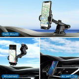 Universal 360° Windshield Mount Car Holder Cradle Long Neck For iPhone12 Samsung