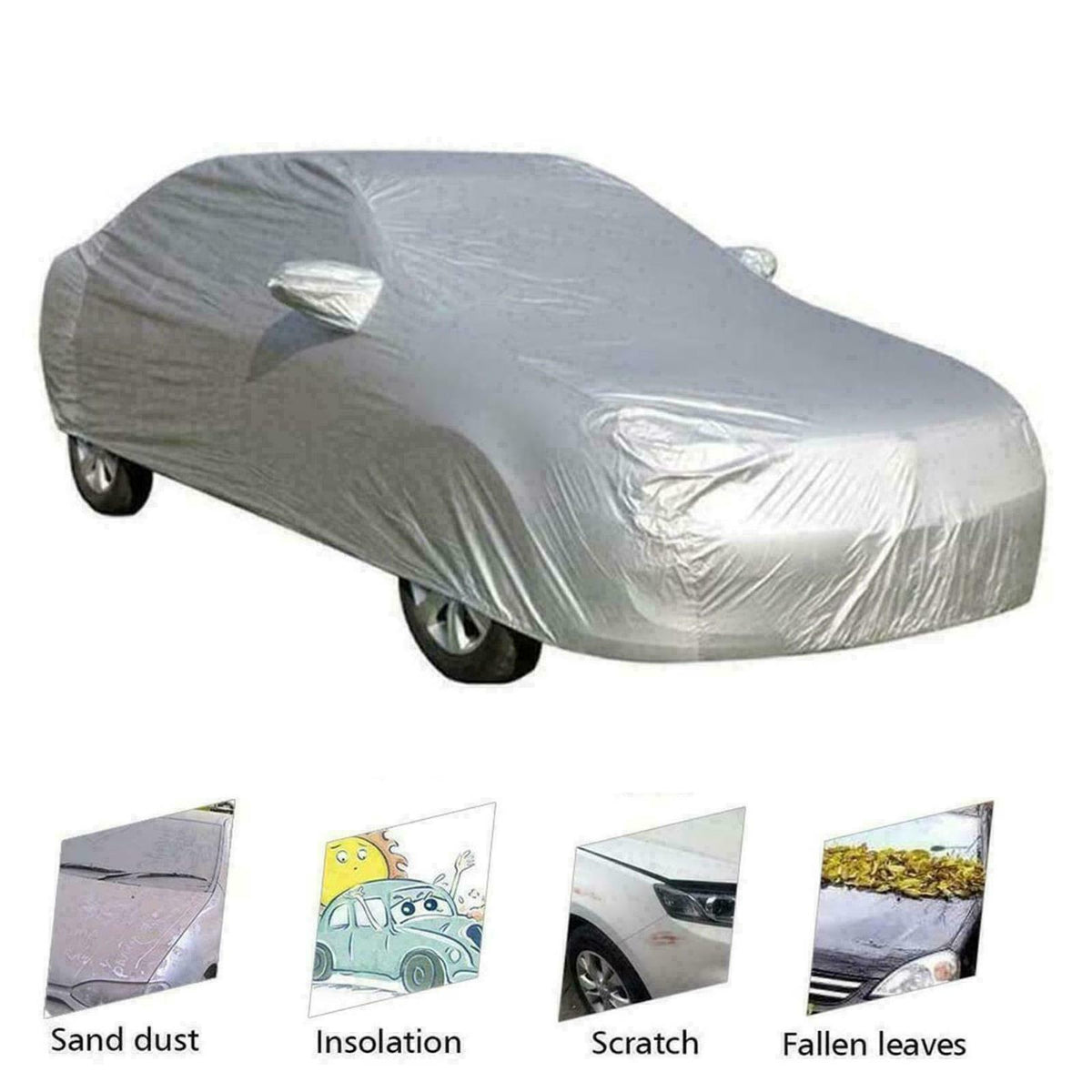 Weather Proof Car Cover Universal Size Waterproof Rain/UV/Dust Resista ...