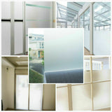 Sand Blast Clear Privacy Frosted Removable PVC Window Glass Film 5M
