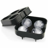 4 Ice Ball Maker Tray Silicone Mold Sphere