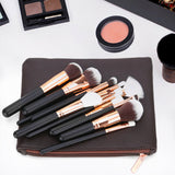 Soft 15Pcs Pro Face Powder Makeup Brushes Set Eyeshader Blending Highlight Tools